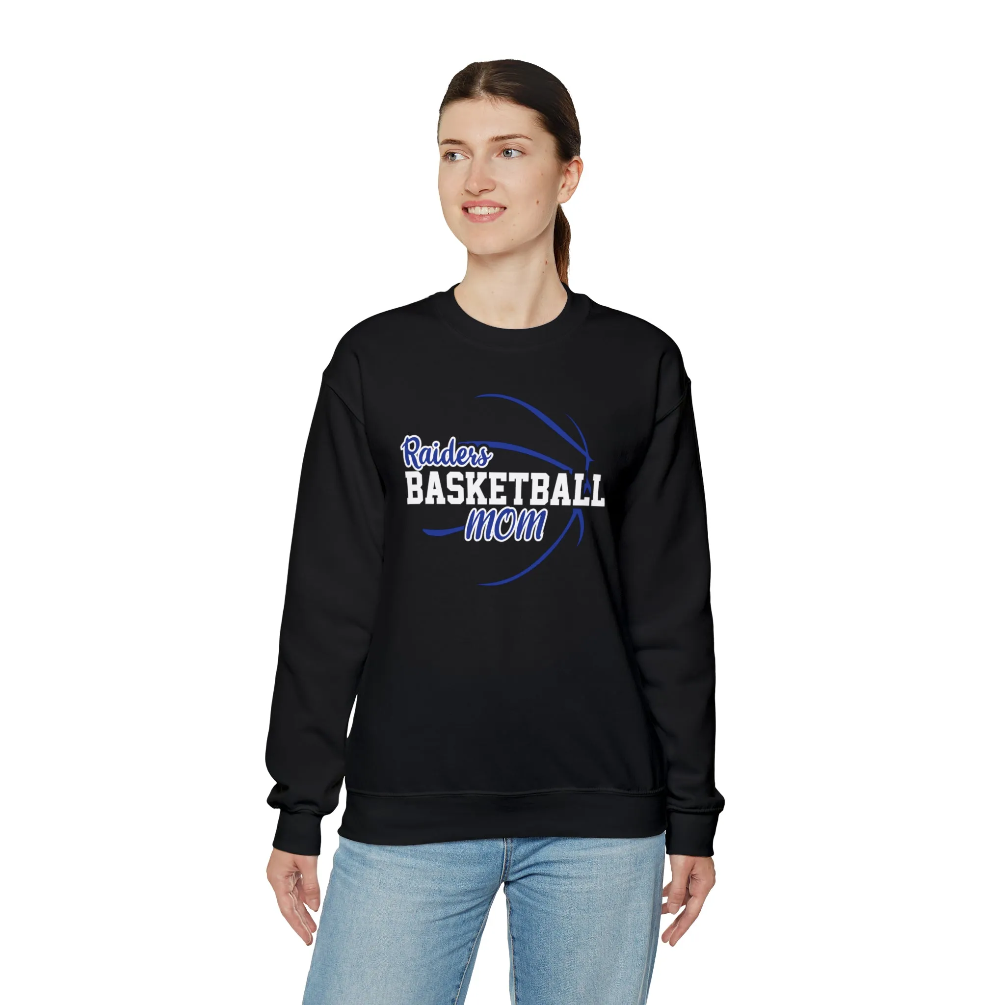 Raiders Basketball Mom Unisex Heavy Blend™ Crewneck Sweatshirt