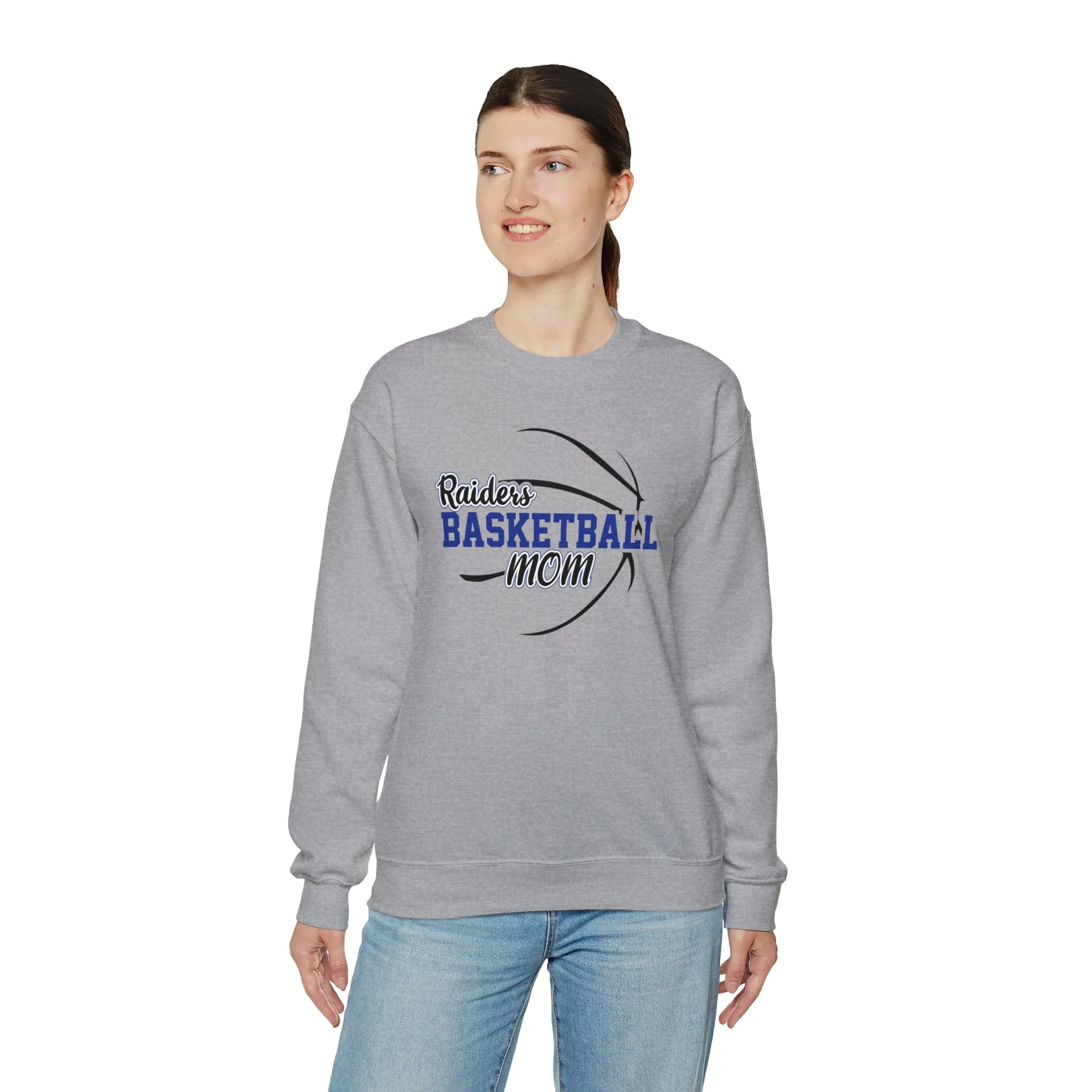 Raiders Basketball Mom Unisex Heavy Blend™ Crewneck Sweatshirt