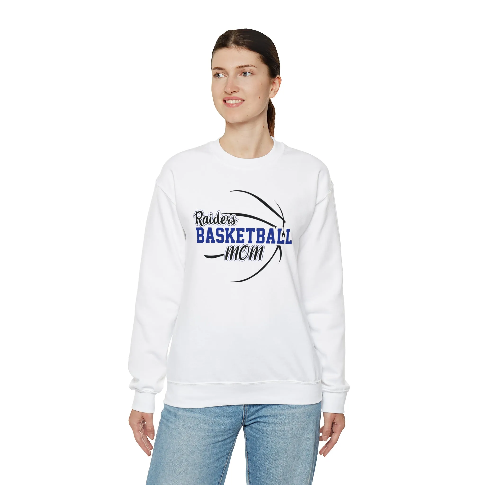 Raiders Basketball Mom Unisex Heavy Blend™ Crewneck Sweatshirt