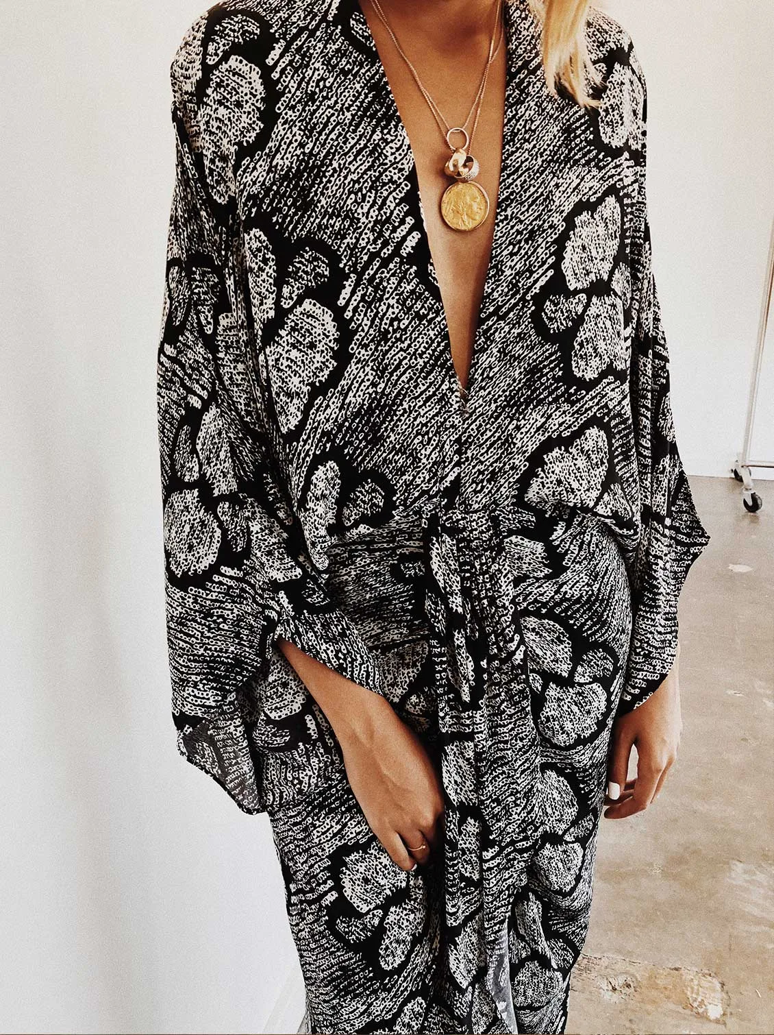 Retrograde Kimono Dress