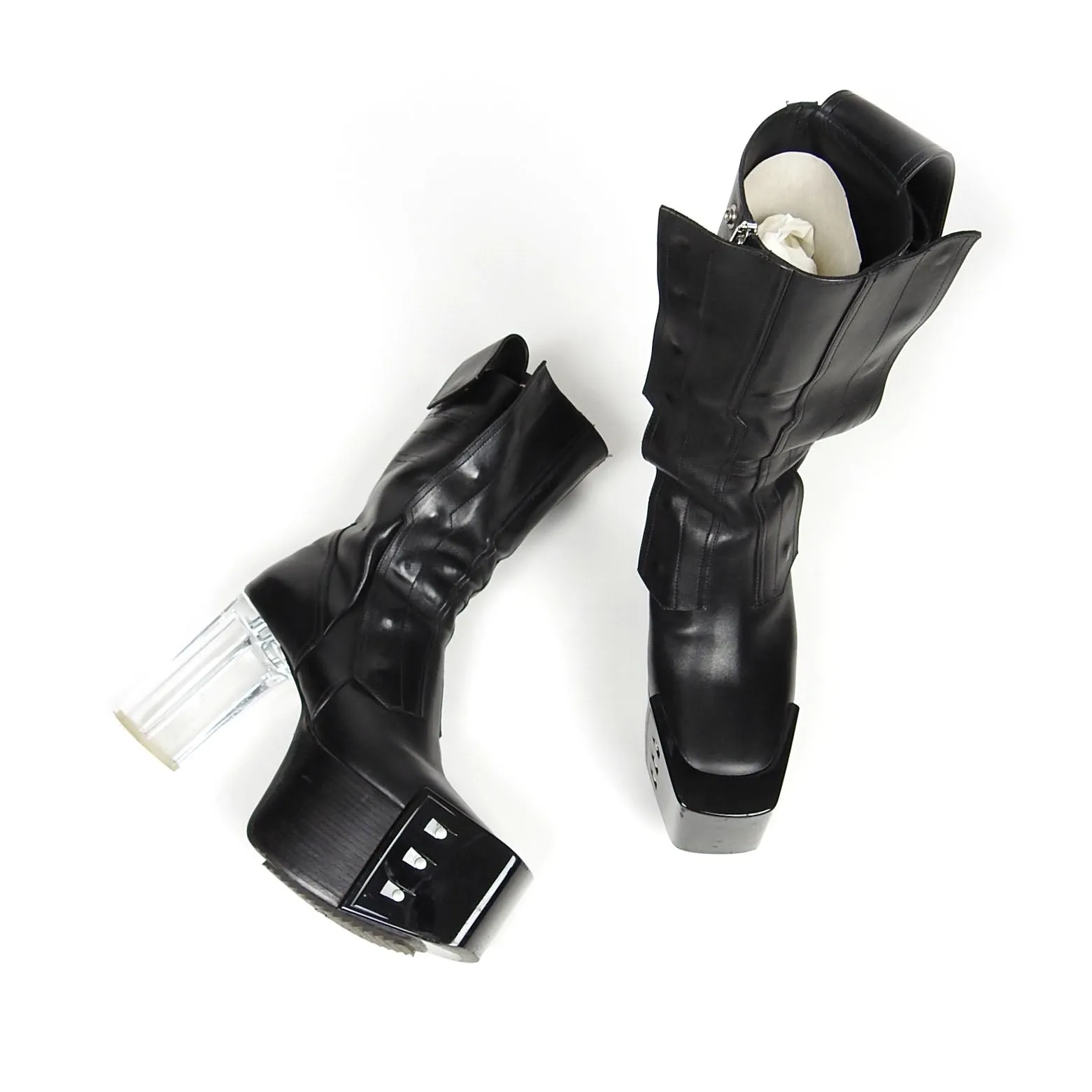 Rick Owens Fogpocket Kiss Heel Boots Size 42
