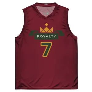 ROYALTY BY XCLUSIF POETIX BURGUNDY unisex basketball jersey