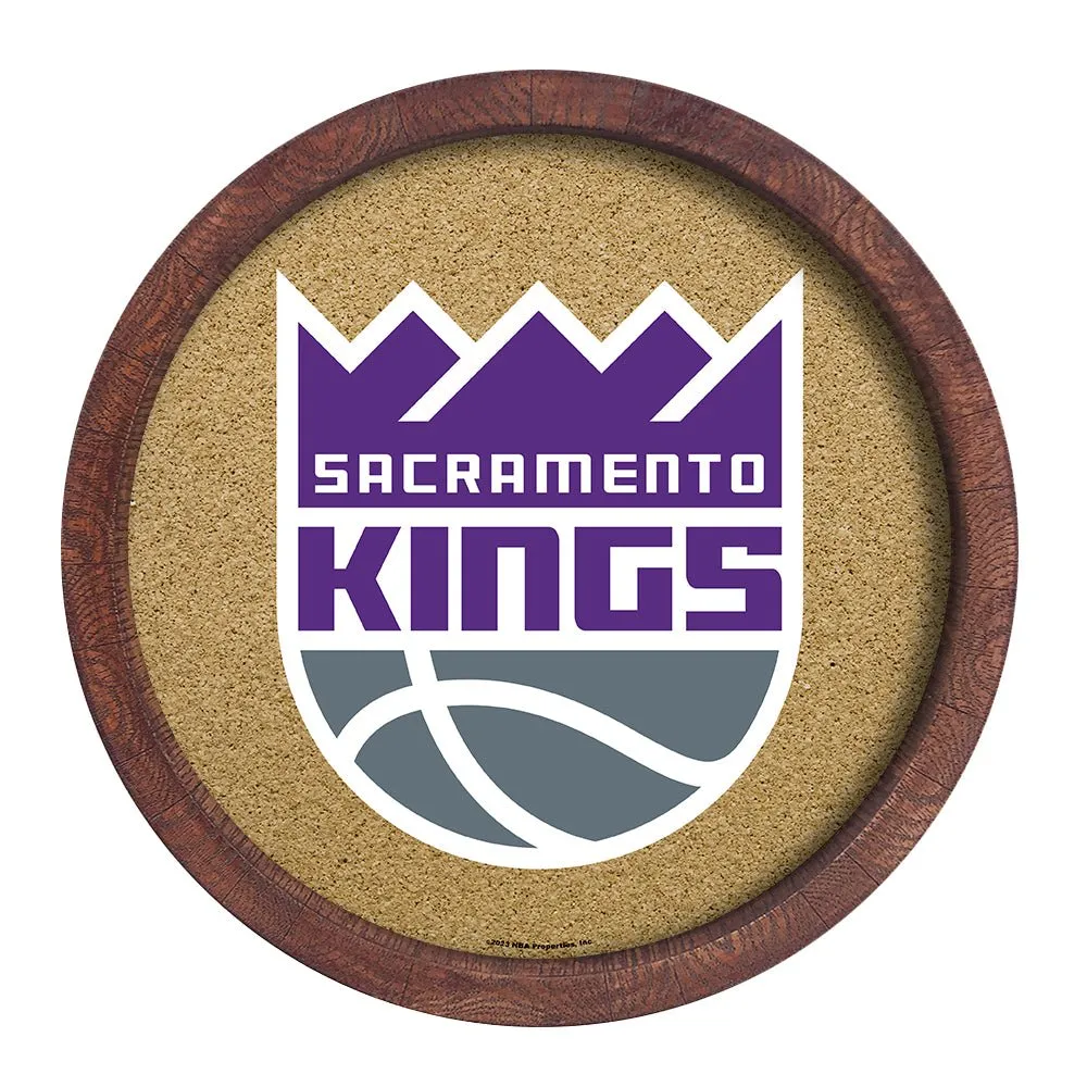 Sacramento Kings: "Faux" Barrel Framed Cork Board