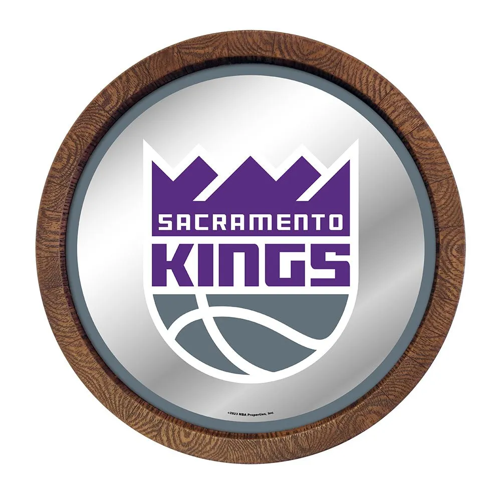 Sacramento Kings: "Faux" Barrel Top Mirrored Wall Sign