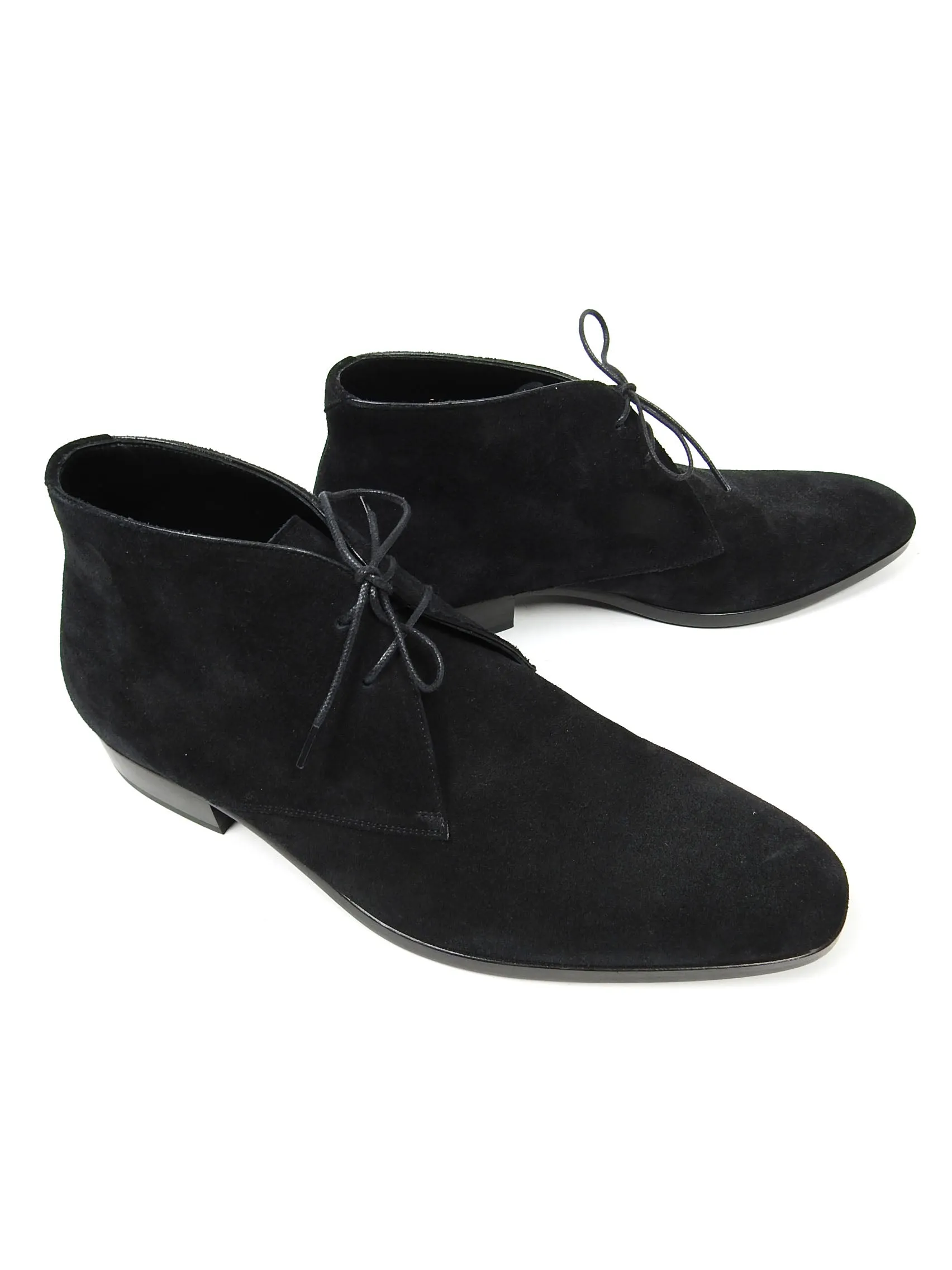 Saint Laurent Suede Wyatt 25 Boots Size 43