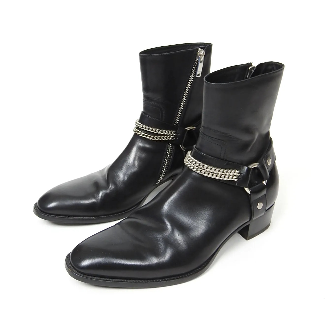 Saint Laurent Wyatt Harness Boots Size 43