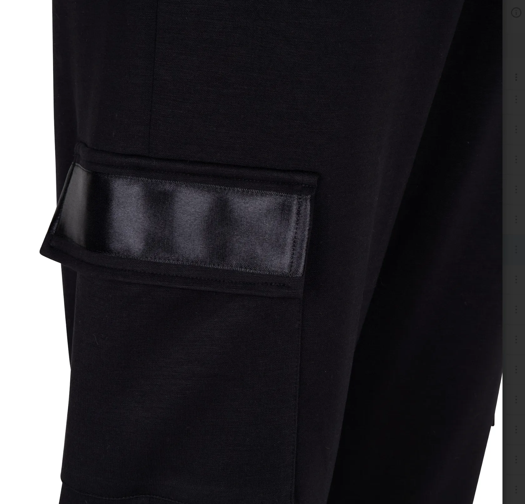 SALE Trousers Cargo Satin Modal- Black