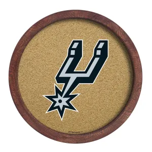 San Antonio Spurs: "Faux" Barrel Framed Cork Board