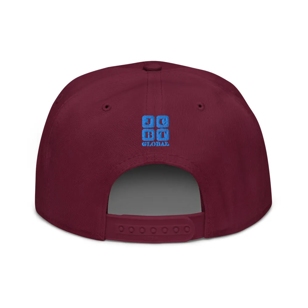 Snapback Hat "1051-0031 Born To Play Basketball (Blue Logo)"