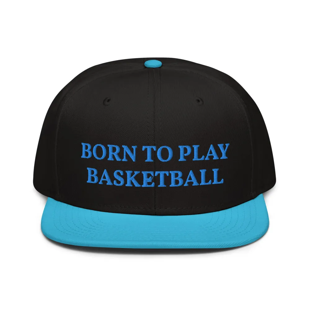 Snapback Hat "1051-0031 Born To Play Basketball (Blue Logo)"