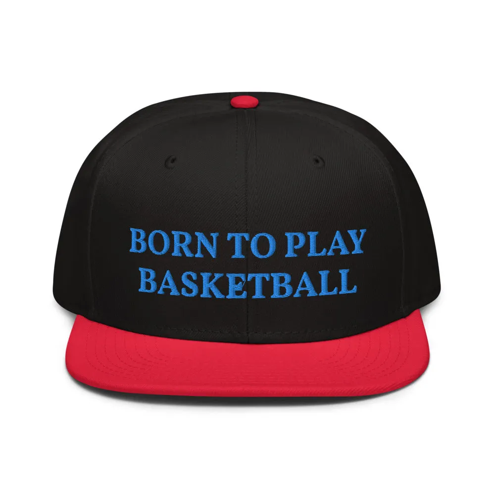 Snapback Hat "1051-0031 Born To Play Basketball (Blue Logo)"