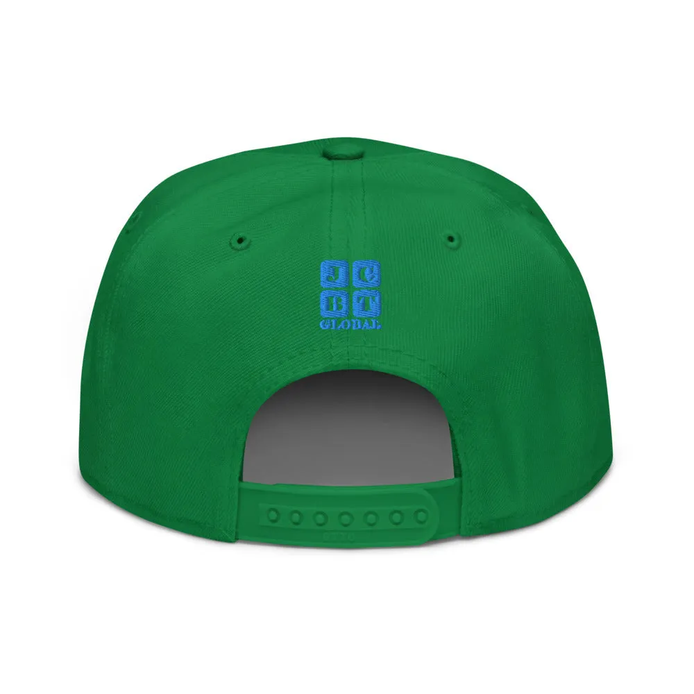 Snapback Hat "1051-0031 Born To Play Basketball (Blue Logo)"