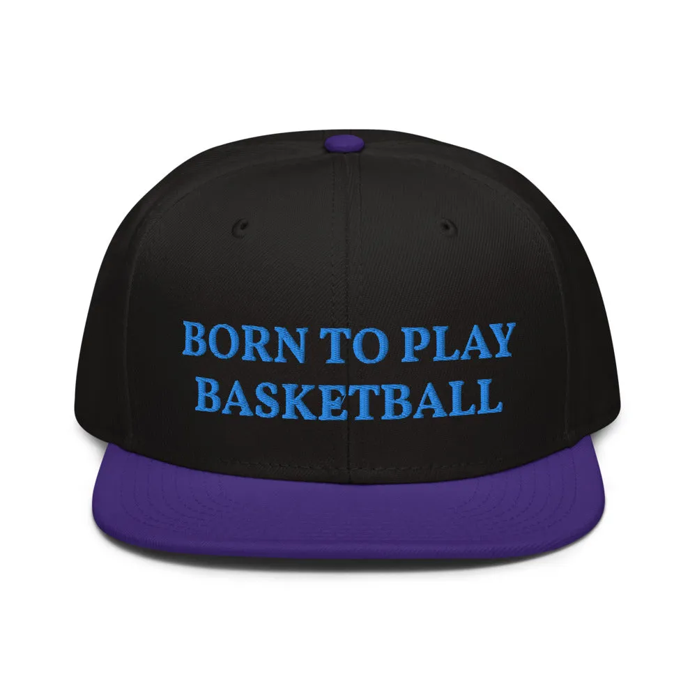 Snapback Hat "1051-0031 Born To Play Basketball (Blue Logo)"