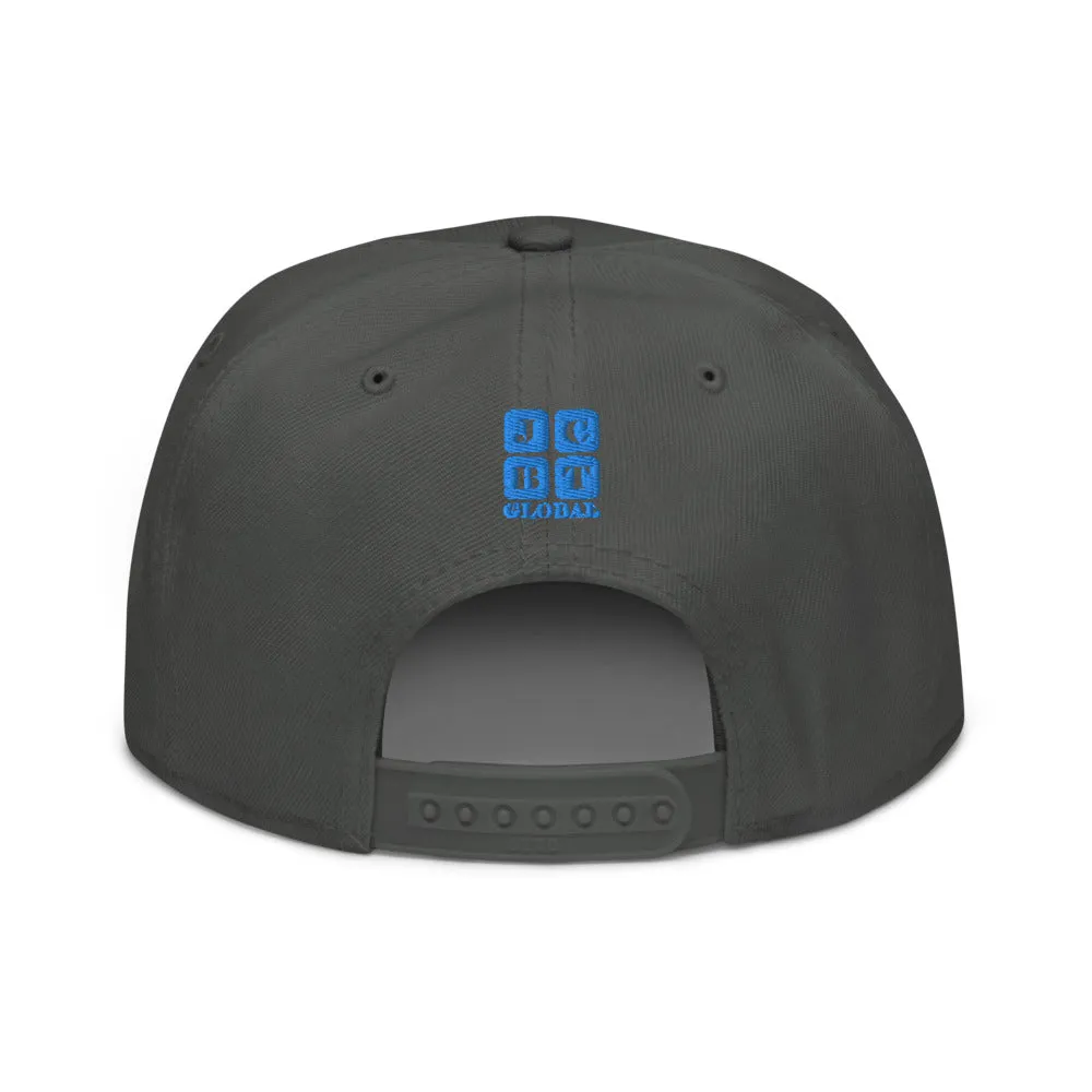 Snapback Hat "1051-0031 Born To Play Basketball (Blue Logo)"