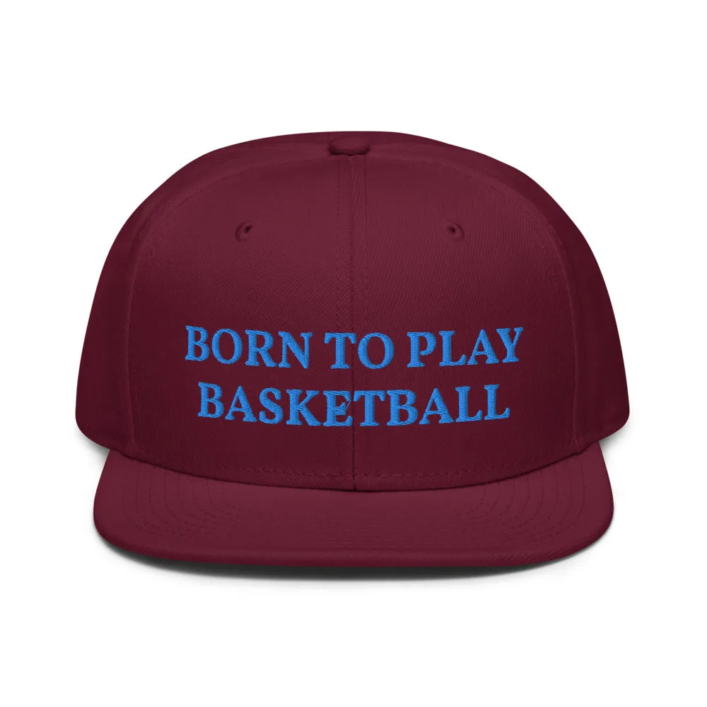 Snapback Hat "1051-0031 Born To Play Basketball (Blue Logo)"
