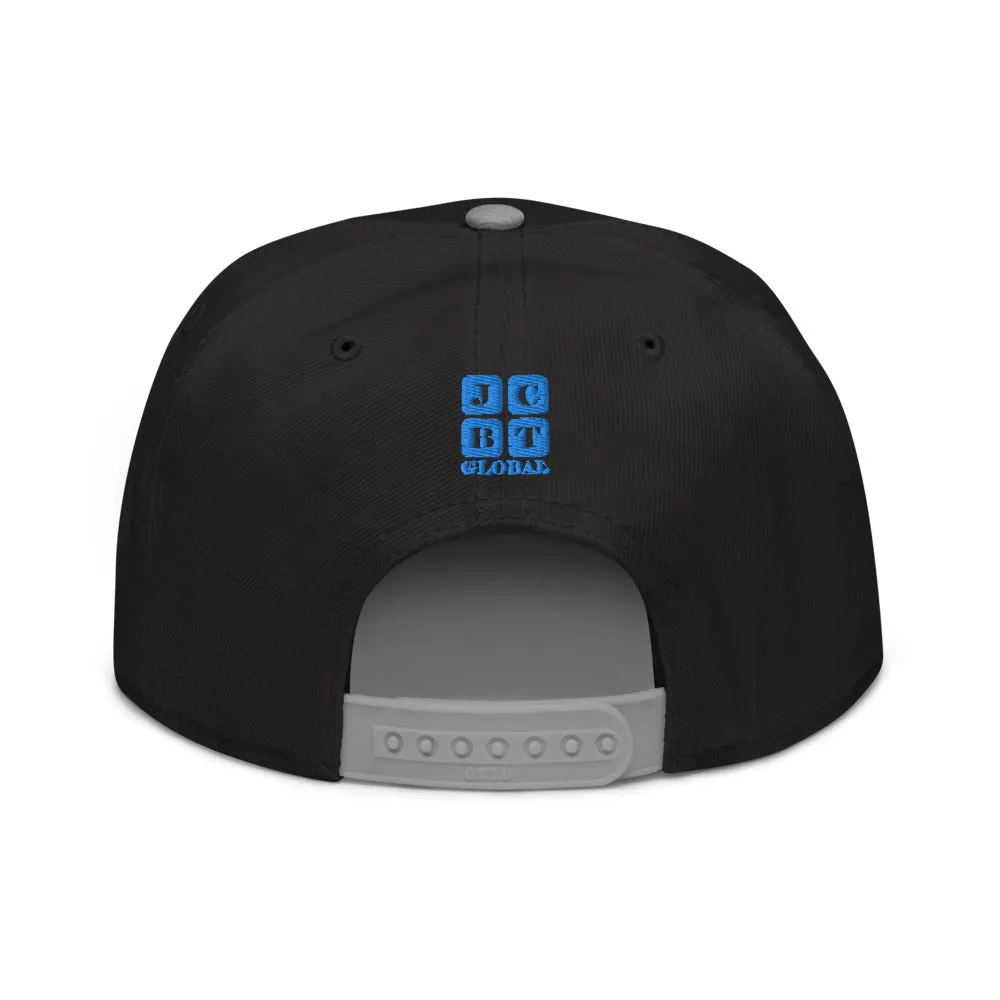 Snapback Hat "1051-0031 Born To Play Basketball (Blue Logo)"
