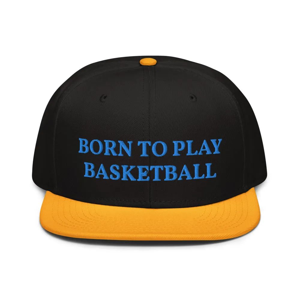 Snapback Hat "1051-0031 Born To Play Basketball (Blue Logo)"