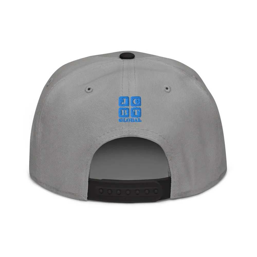 Snapback Hat "1051-0031 Born To Play Basketball (Blue Logo)"