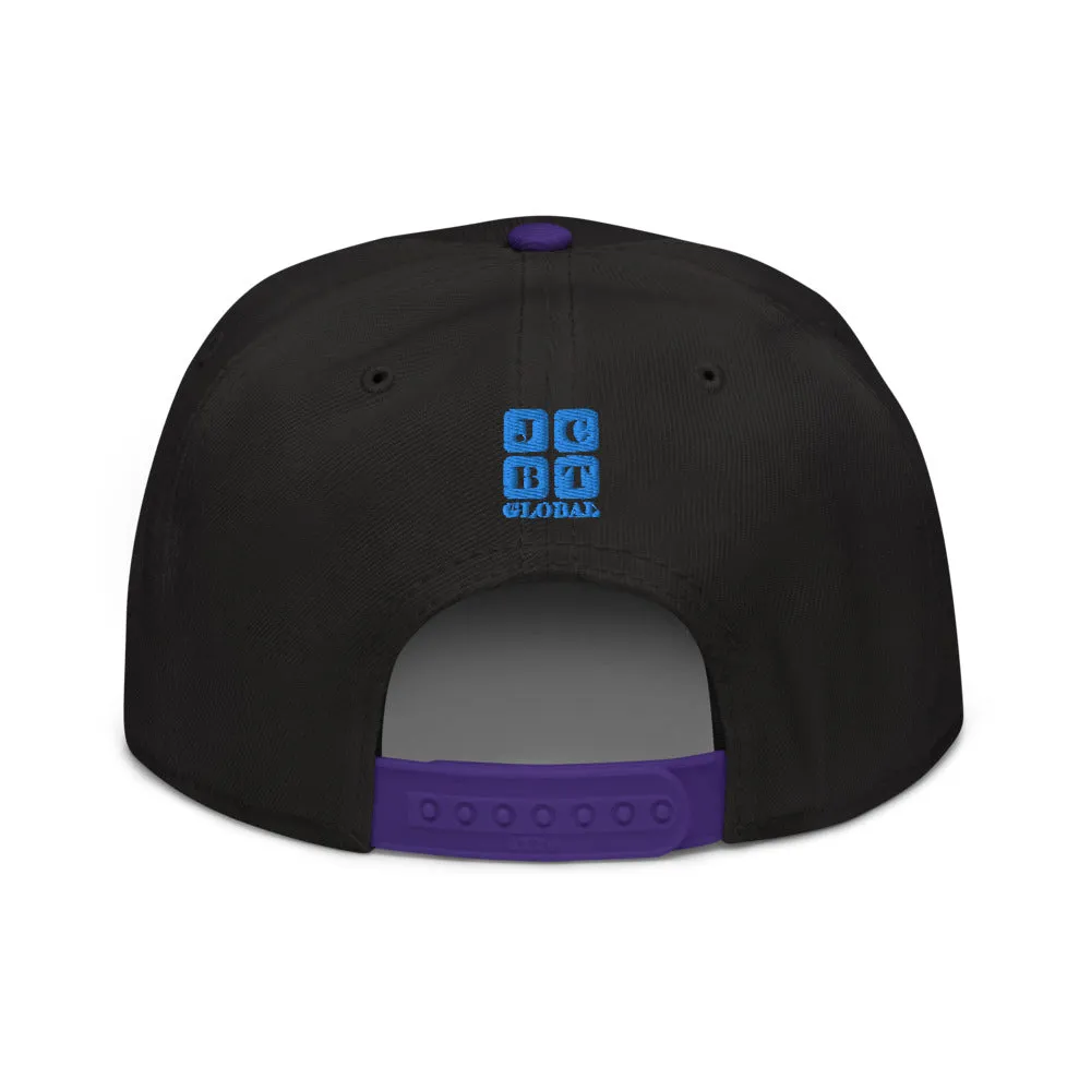 Snapback Hat "1051-0031 Born To Play Basketball (Blue Logo)"