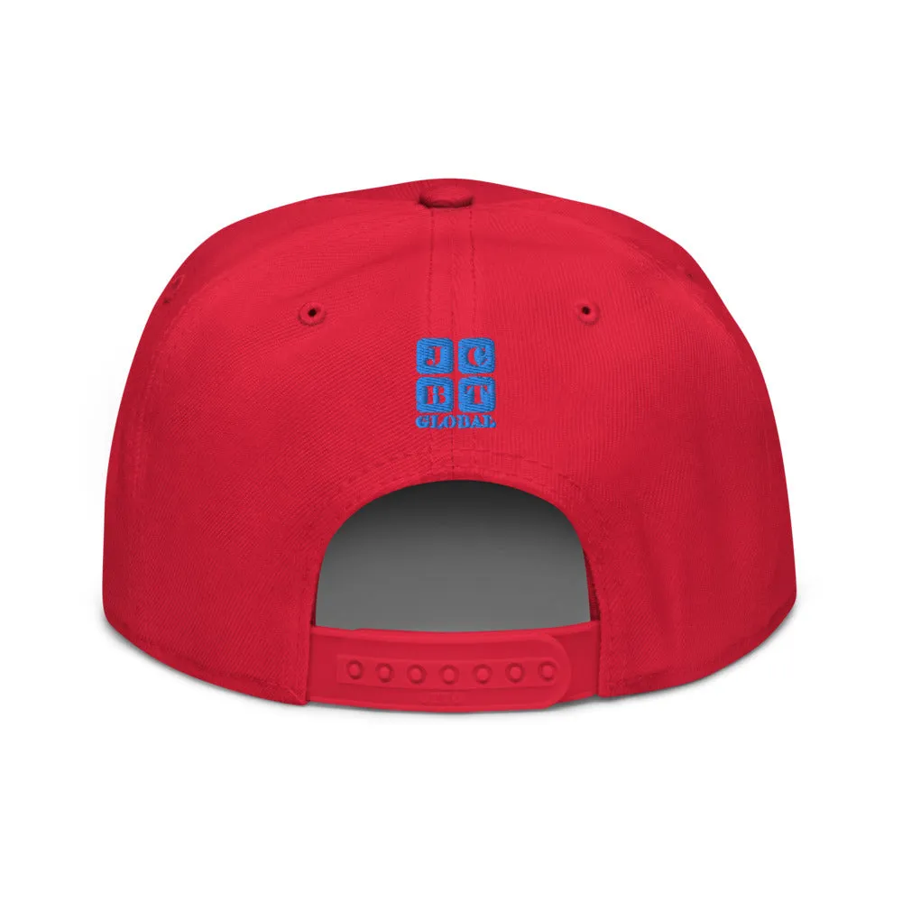 Snapback Hat "1051-0031 Born To Play Basketball (Blue Logo)"