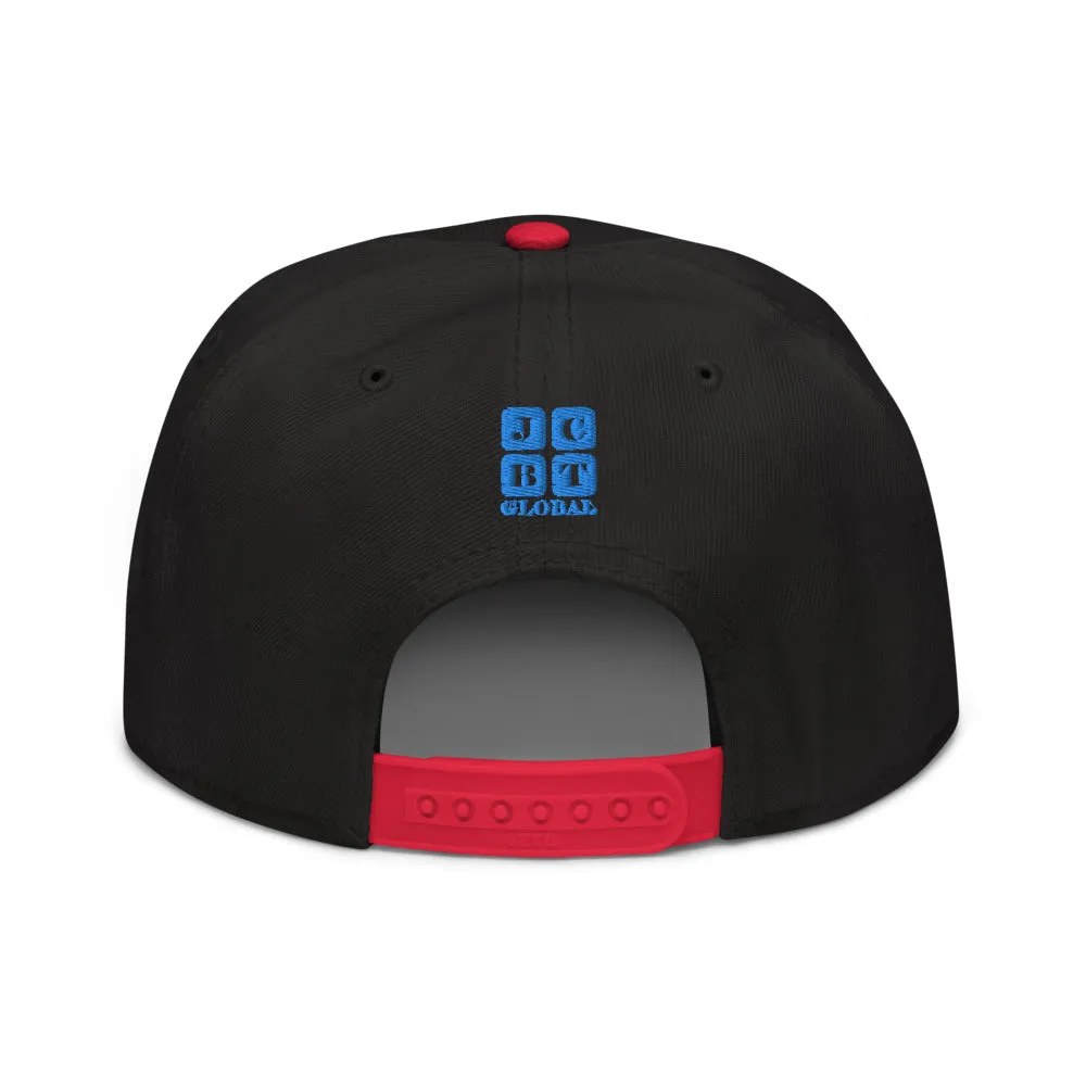 Snapback Hat "1051-0031 Born To Play Basketball (Blue Logo)"