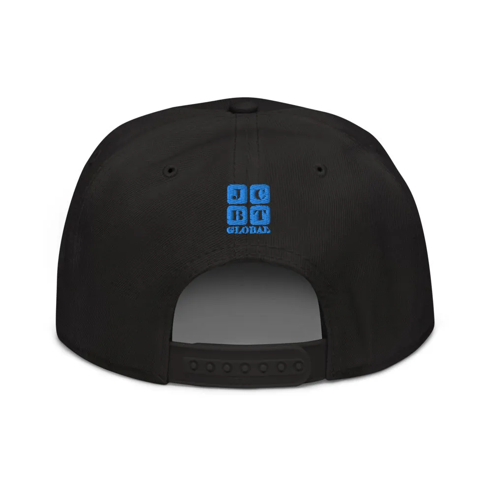 Snapback Hat "1051-0031 Born To Play Basketball (Blue Logo)"