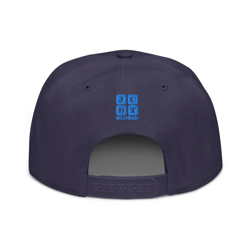 Snapback Hat "1051-0031 Born To Play Basketball (Blue Logo)"