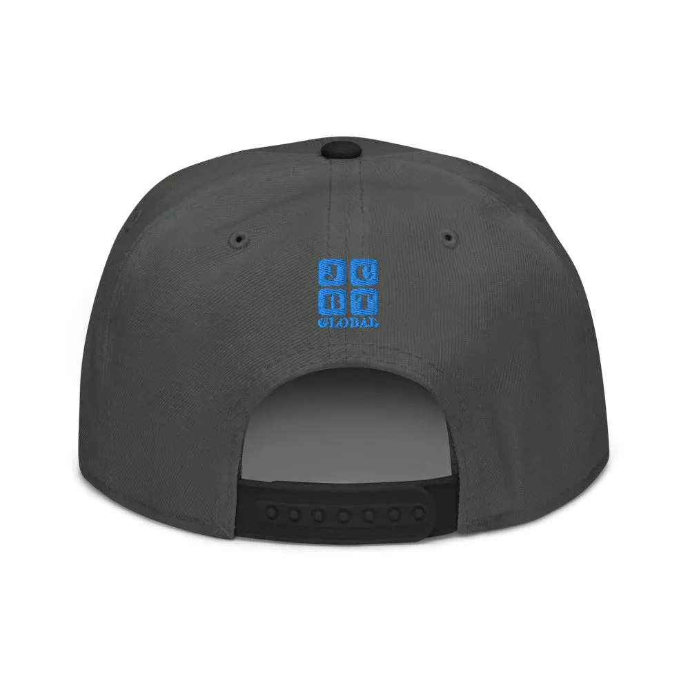 Snapback Hat "1051-0031 Born To Play Basketball (Blue Logo)"