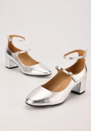 Sofia-Cuir Métallisé Silver
