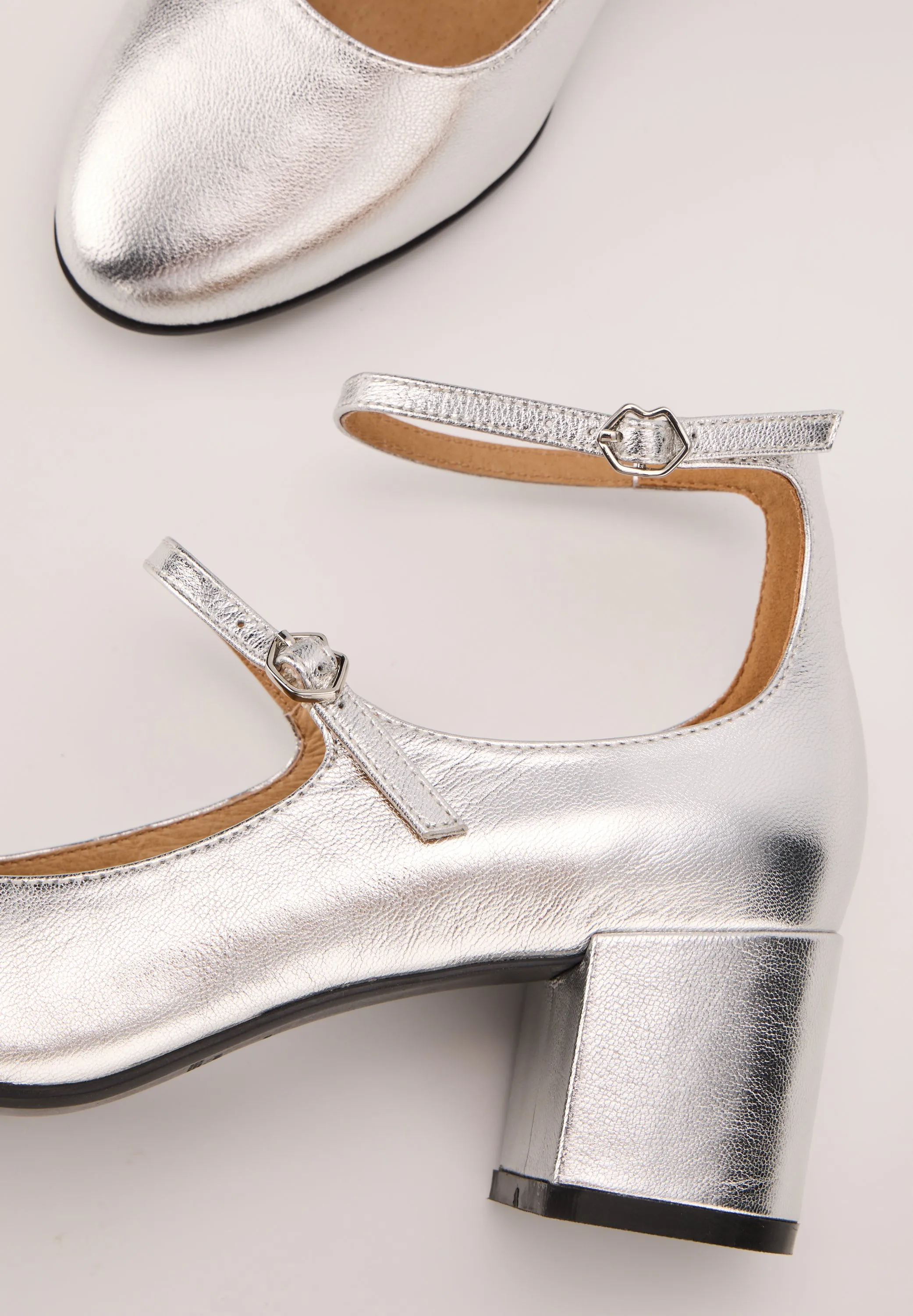 Sofia-Cuir Métallisé Silver