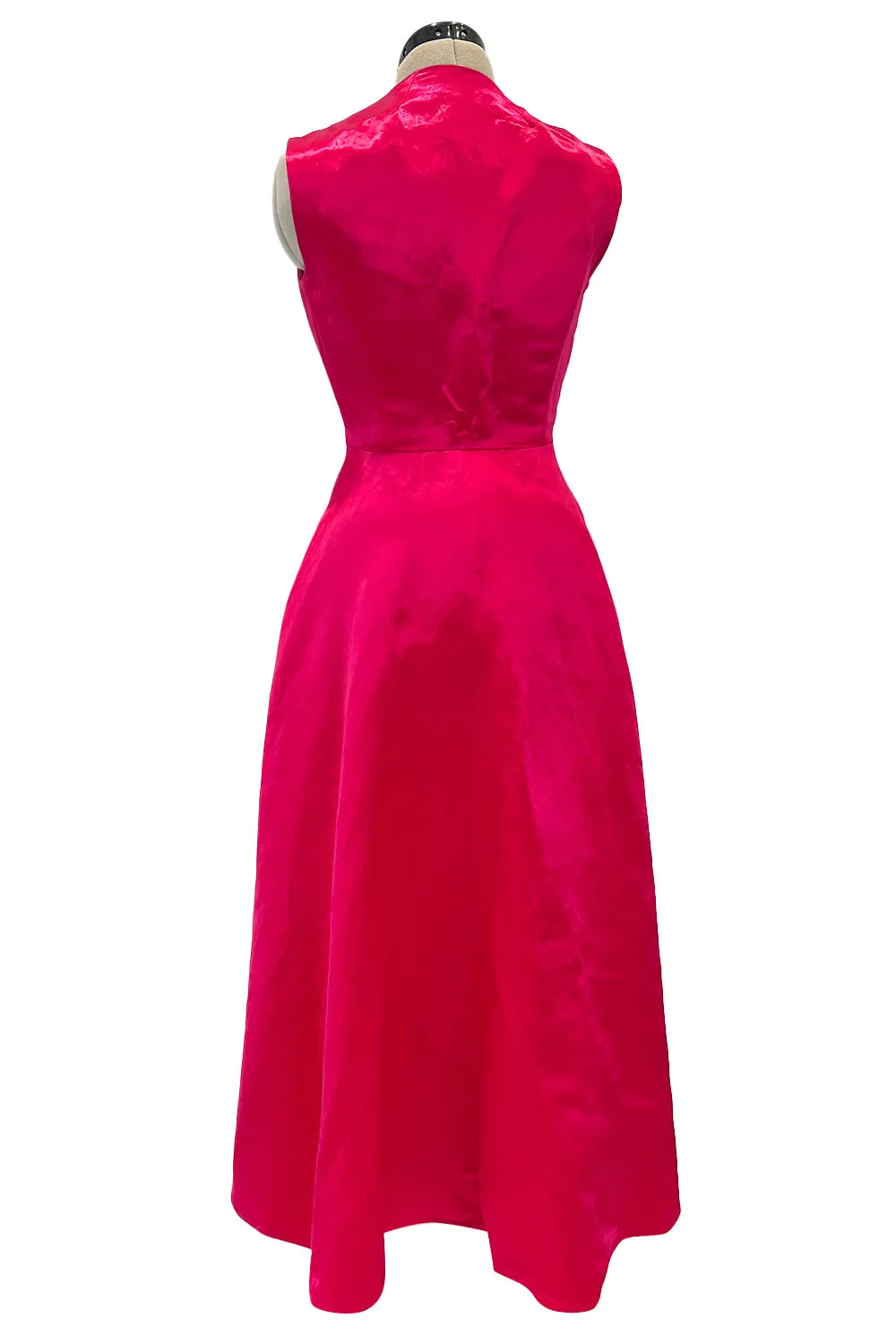 Spectacular Spring 2015 Christian Dior by Raf Simons Runway Brilliant Pink Gillet Vest Dress Coat