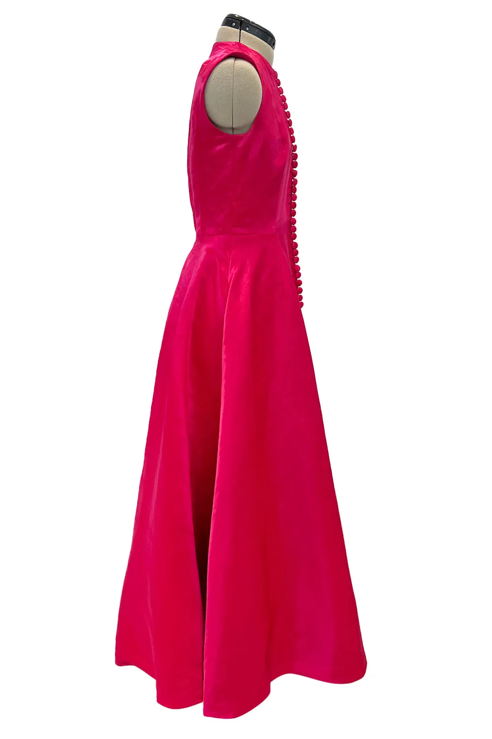 Spectacular Spring 2015 Christian Dior by Raf Simons Runway Brilliant Pink Gillet Vest Dress Coat