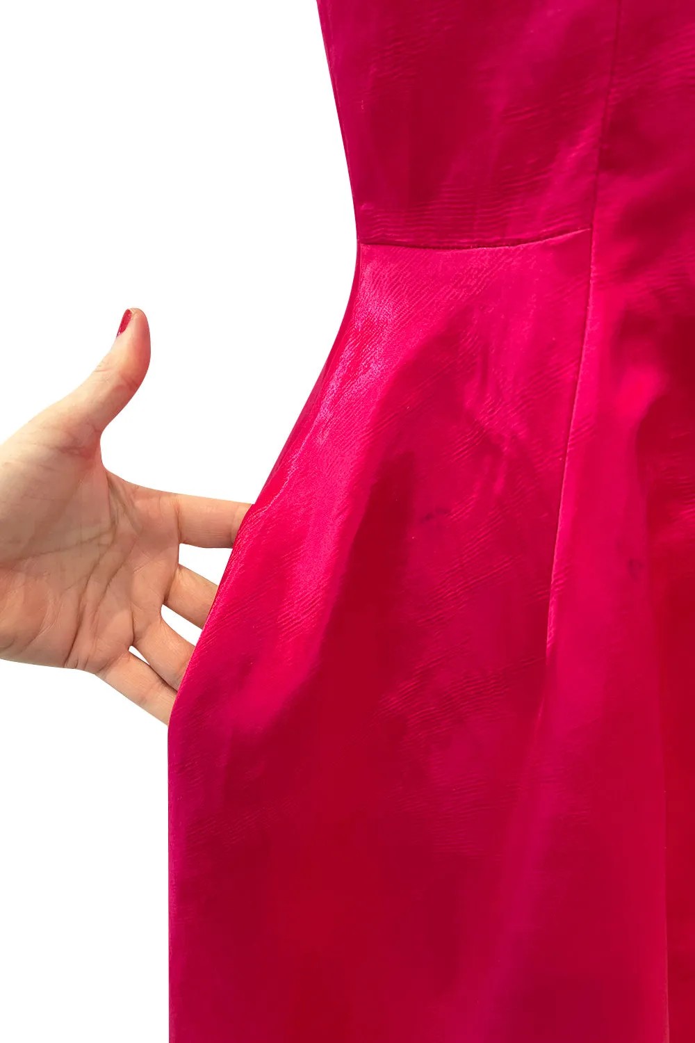 Spectacular Spring 2015 Christian Dior by Raf Simons Runway Brilliant Pink Gillet Vest Dress Coat