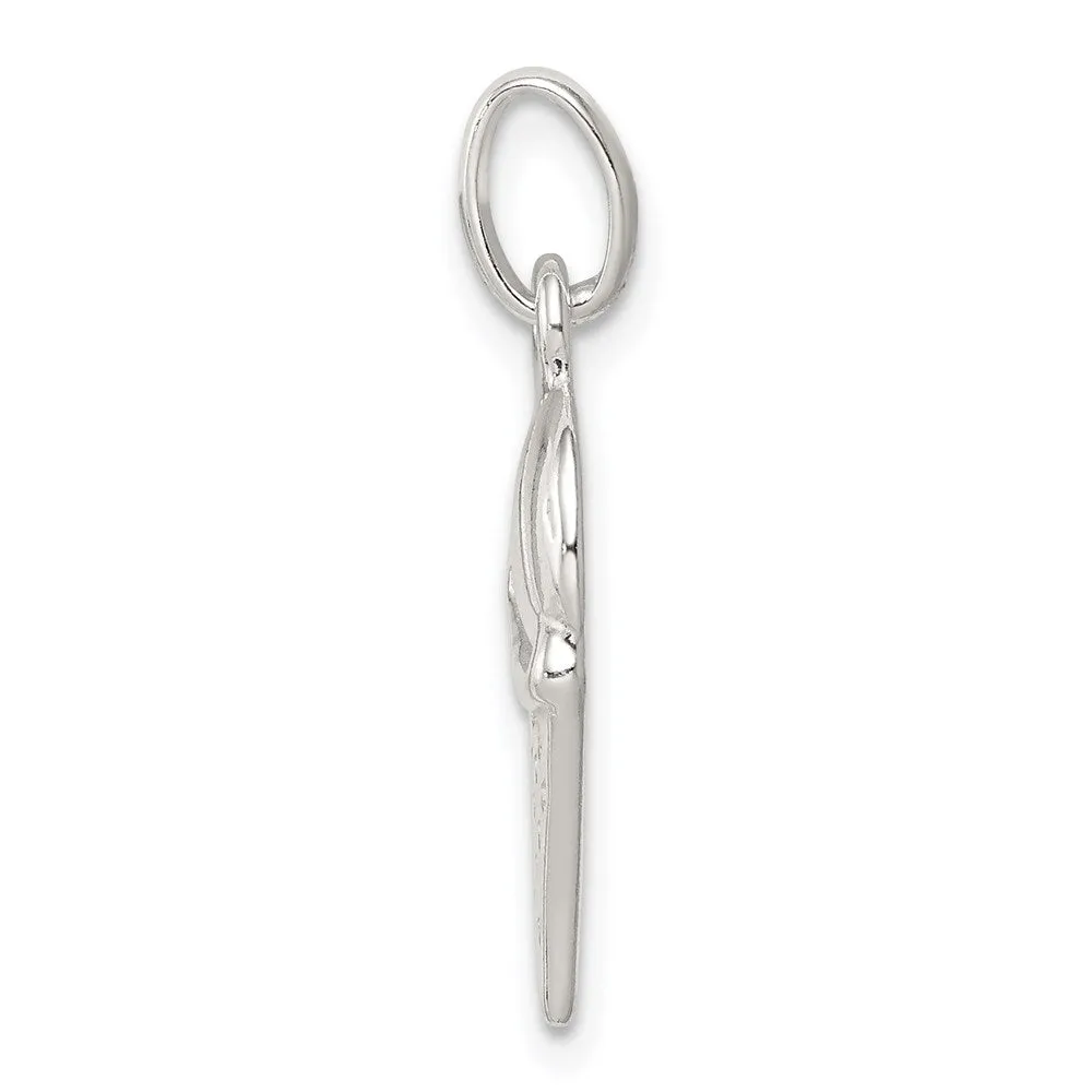 Sterling Silver Basketball in Hoop Charm