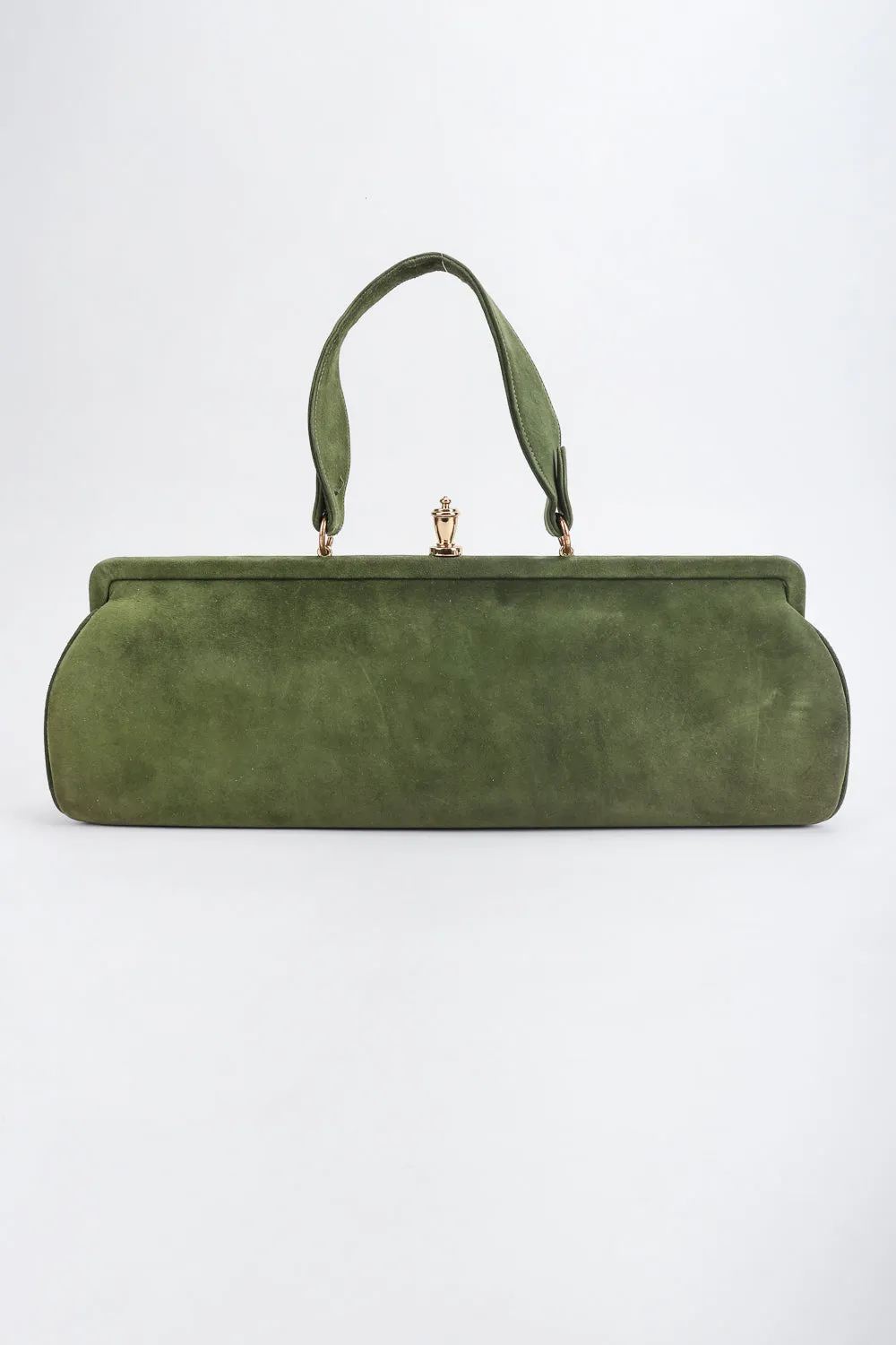 Studded Suede Baguette