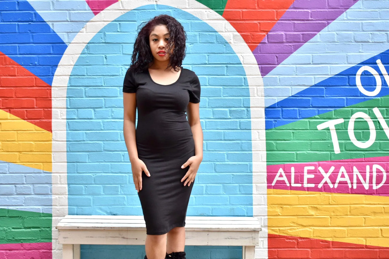 Style Staple Bodycon Dress (Black)