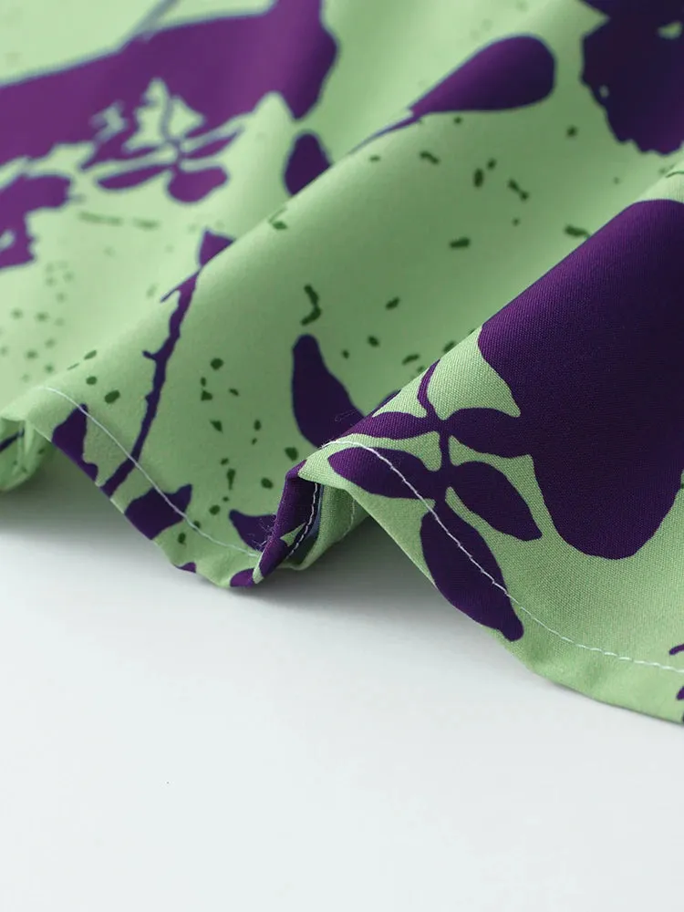 Summer Women Colorful Floral Print Maxi Dress