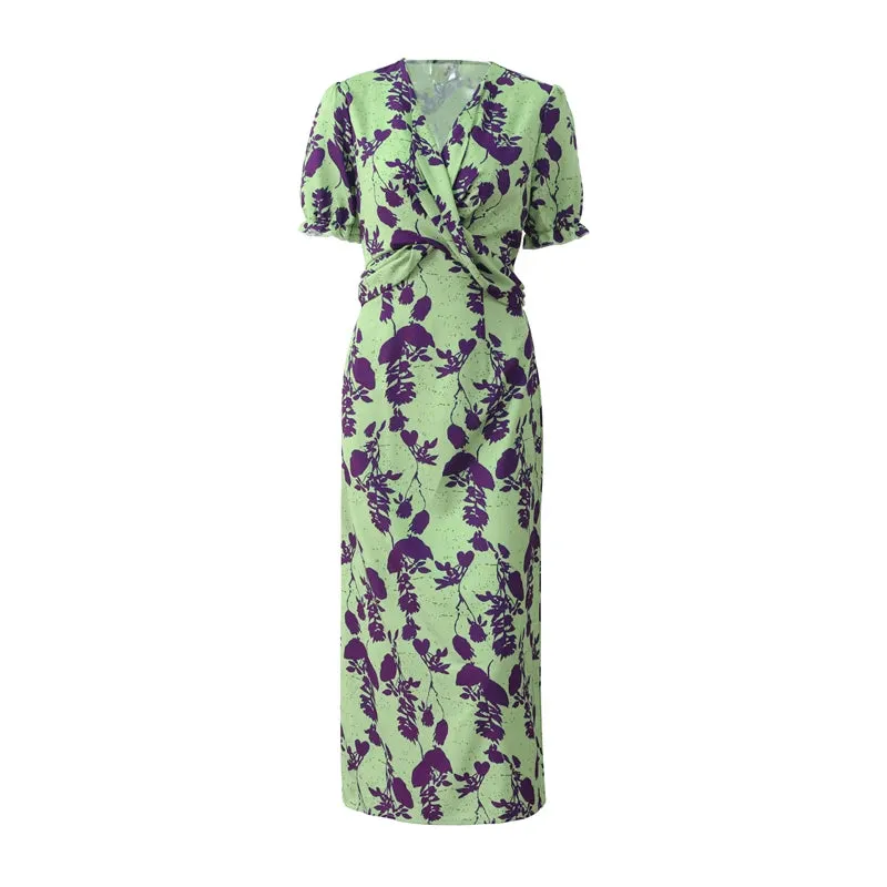 Summer Women Colorful Floral Print Maxi Dress