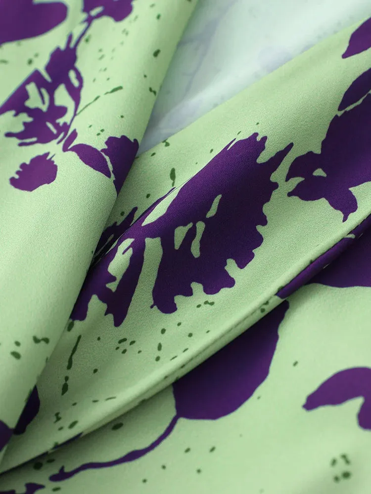 Summer Women Colorful Floral Print Maxi Dress