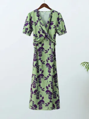 Summer Women Colorful Floral Print Maxi Dress