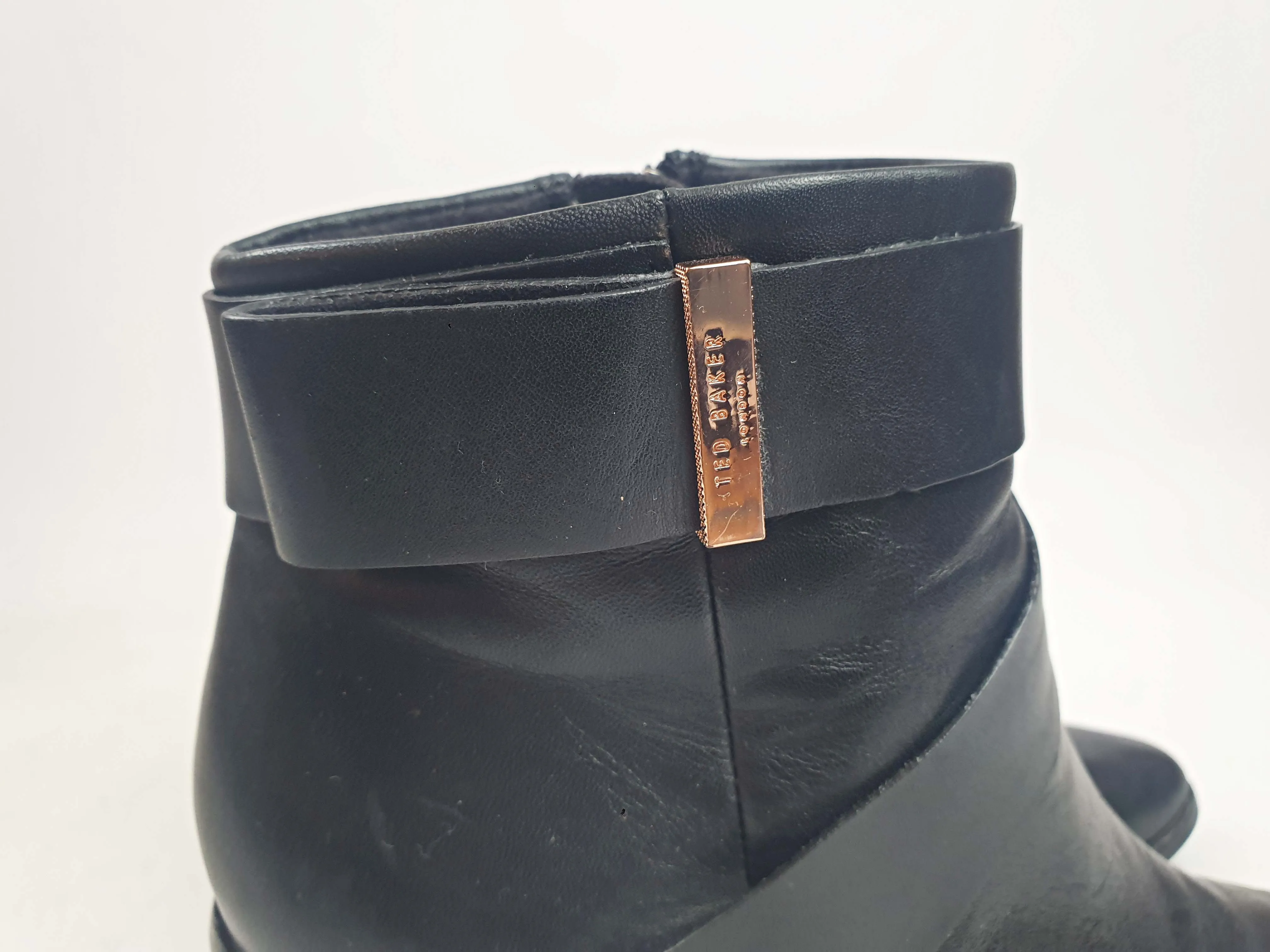 Ted Baker black leather boots size 37
