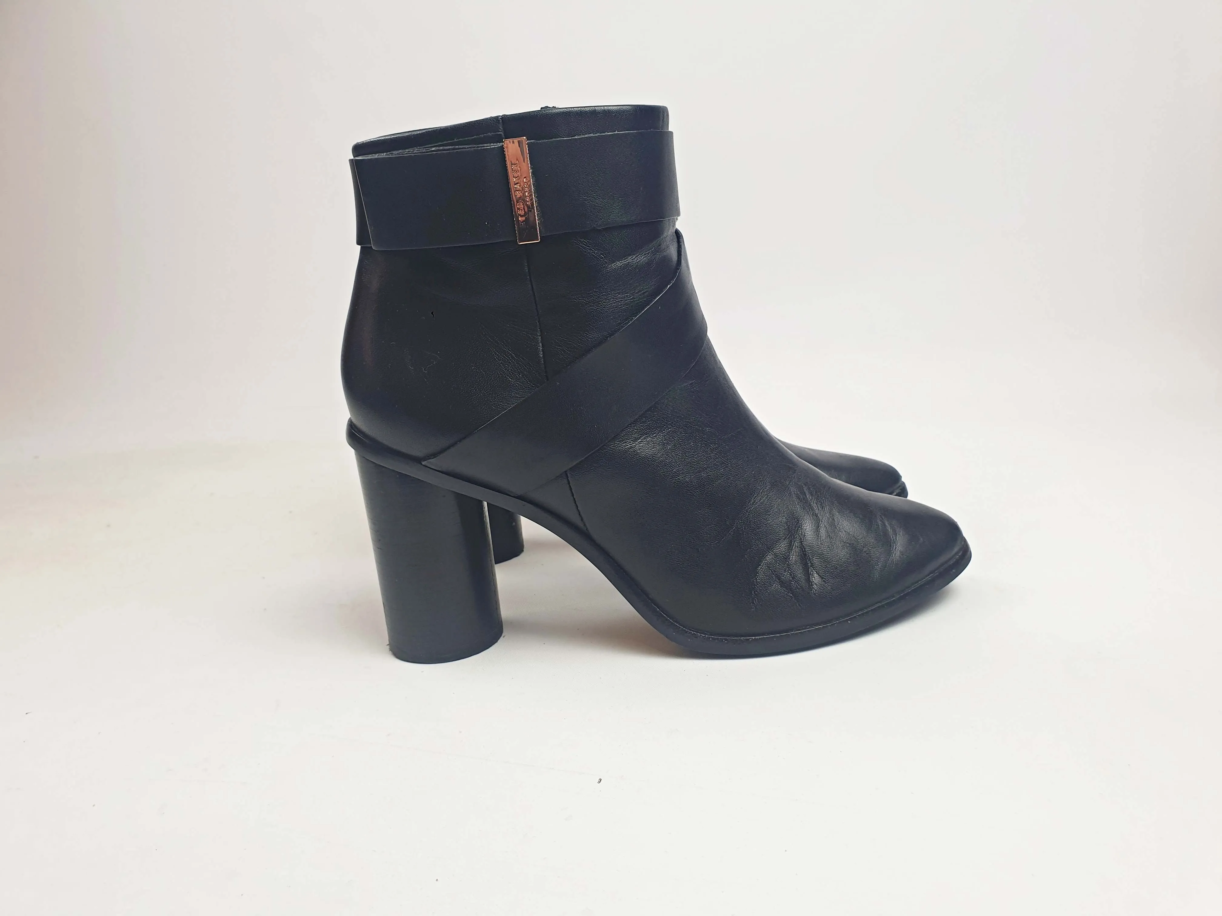 Ted Baker black leather boots size 37