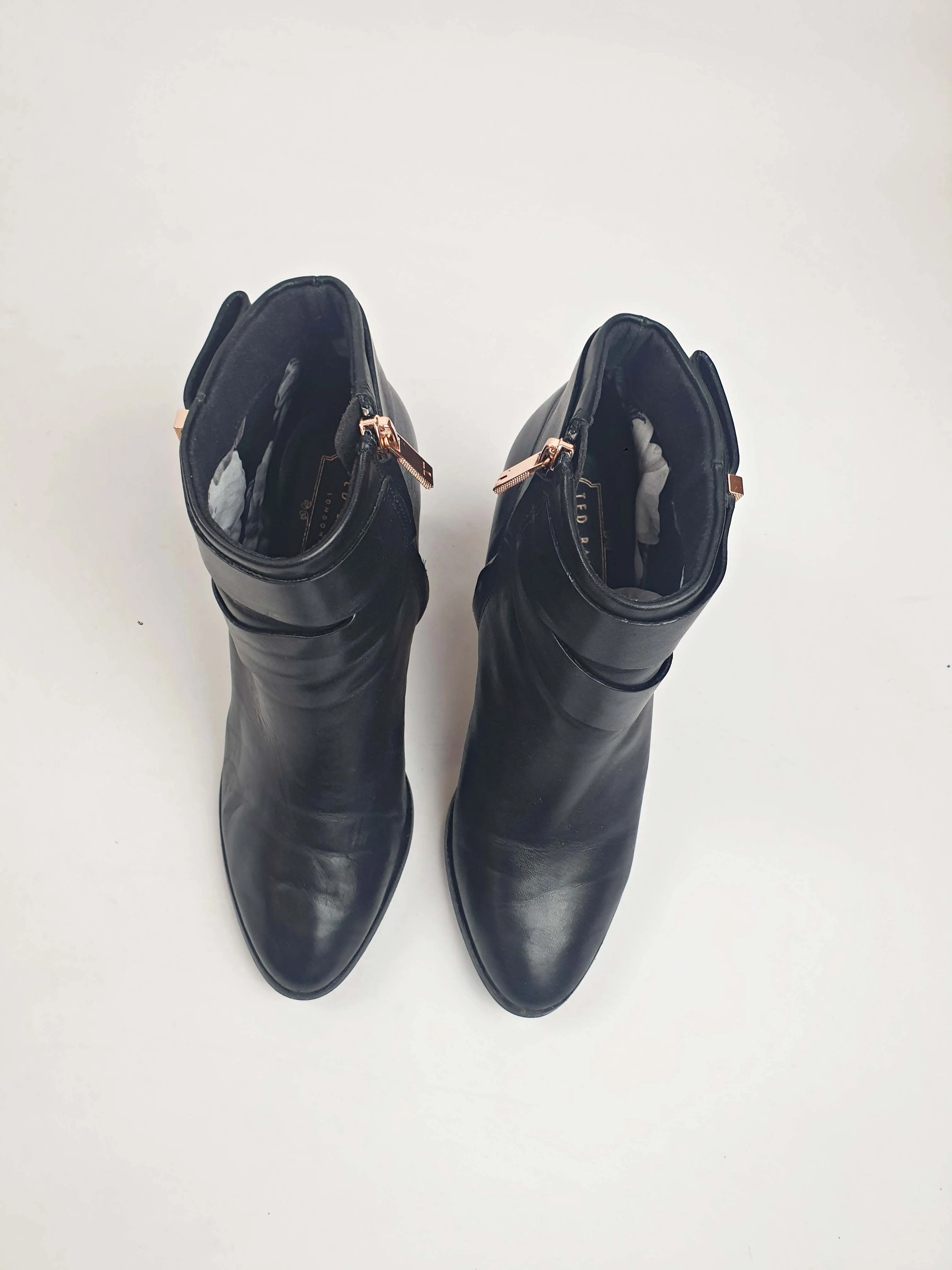 Ted Baker black leather boots size 37