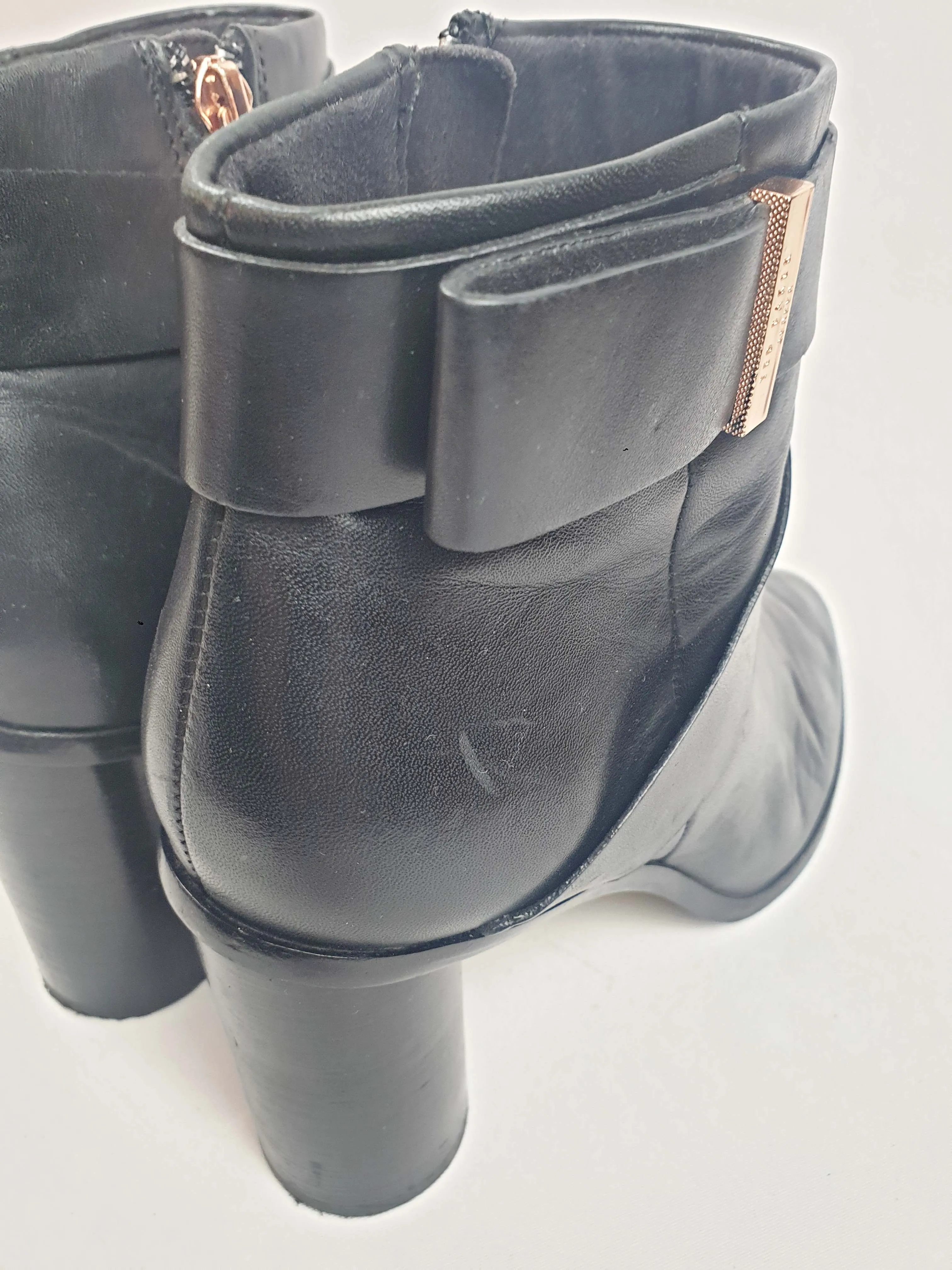 Ted Baker black leather boots size 37