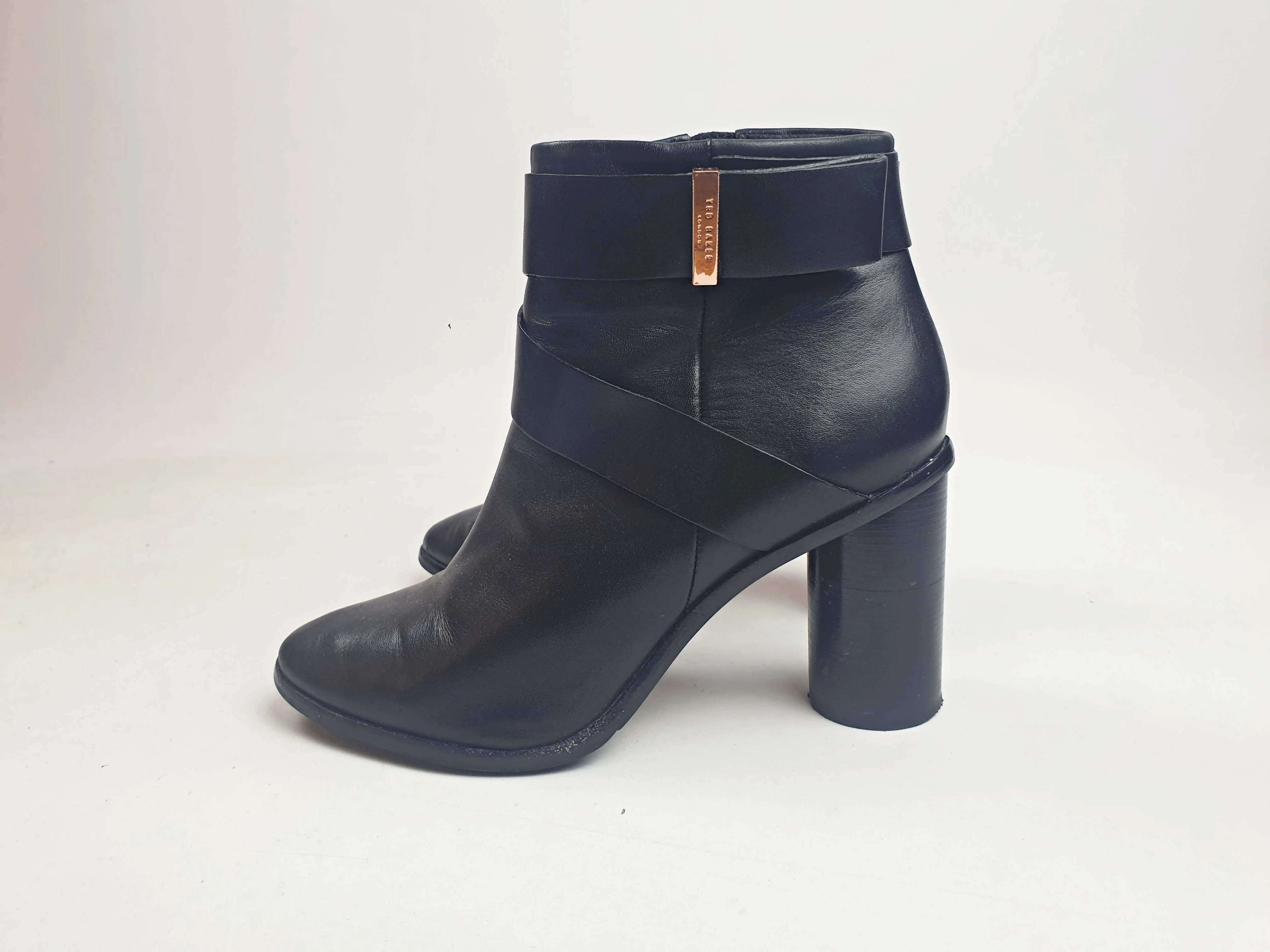 Ted Baker black leather boots size 37