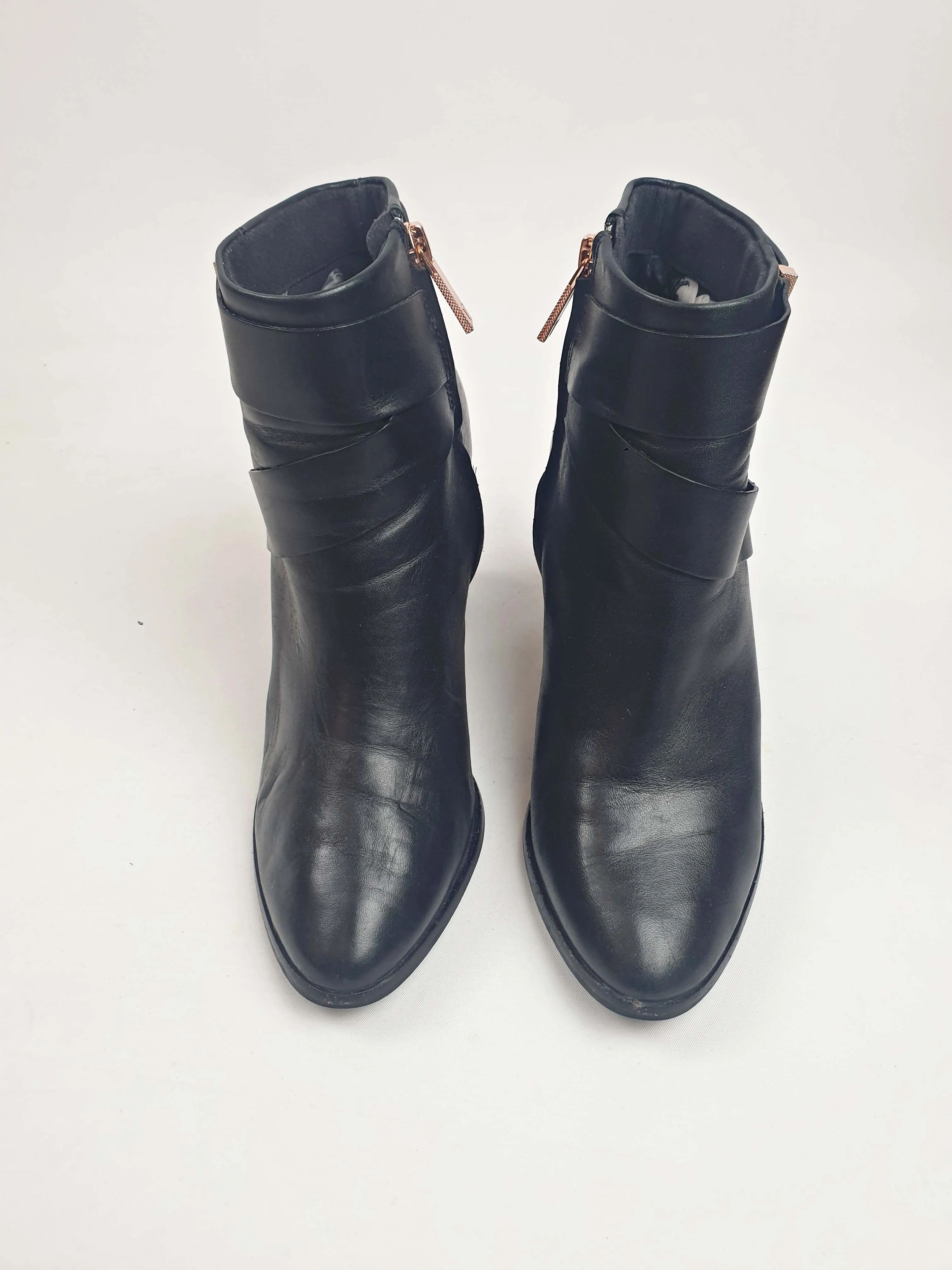 Ted Baker black leather boots size 37