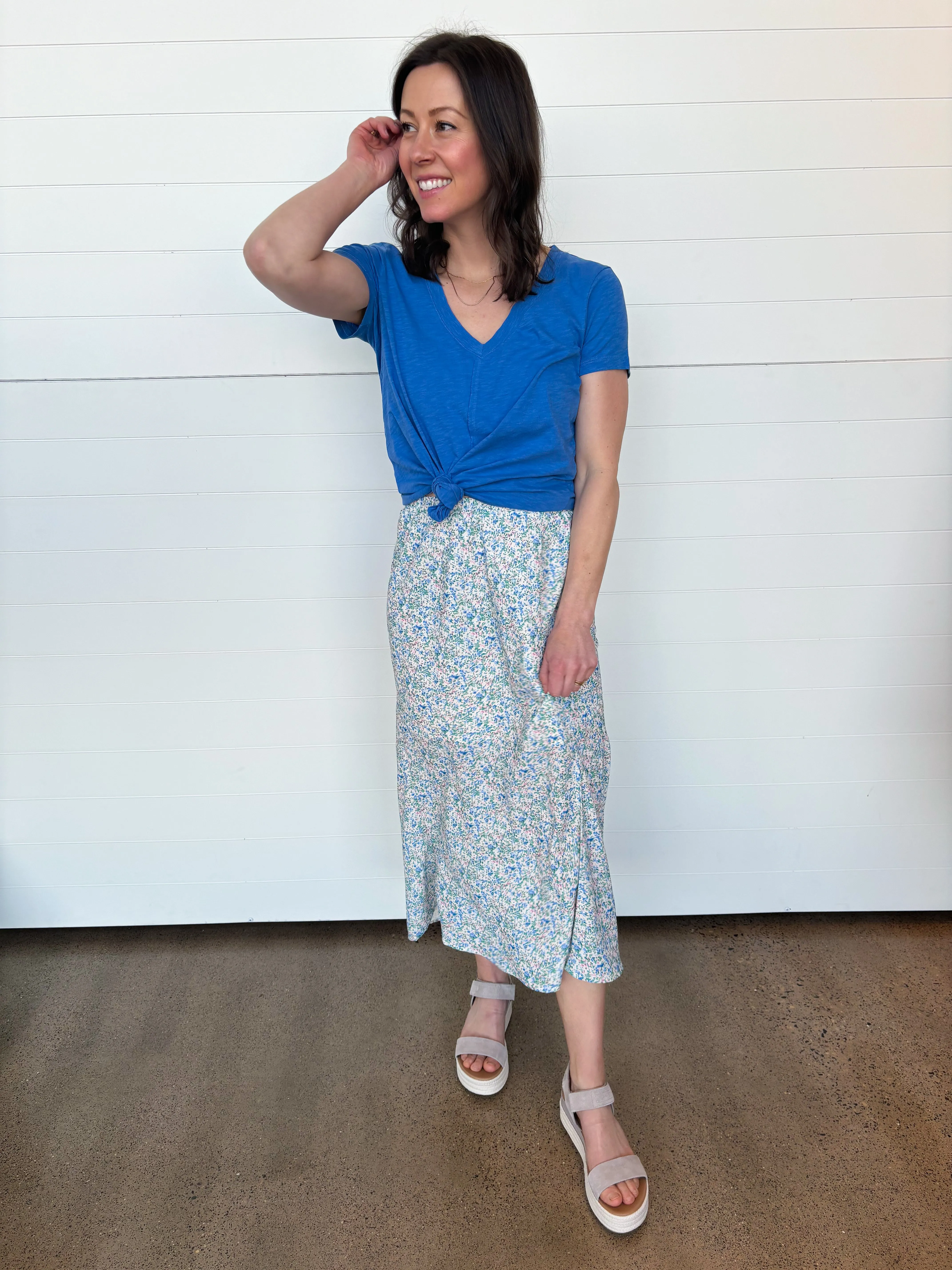 The Gracie Floral Midi Skirt