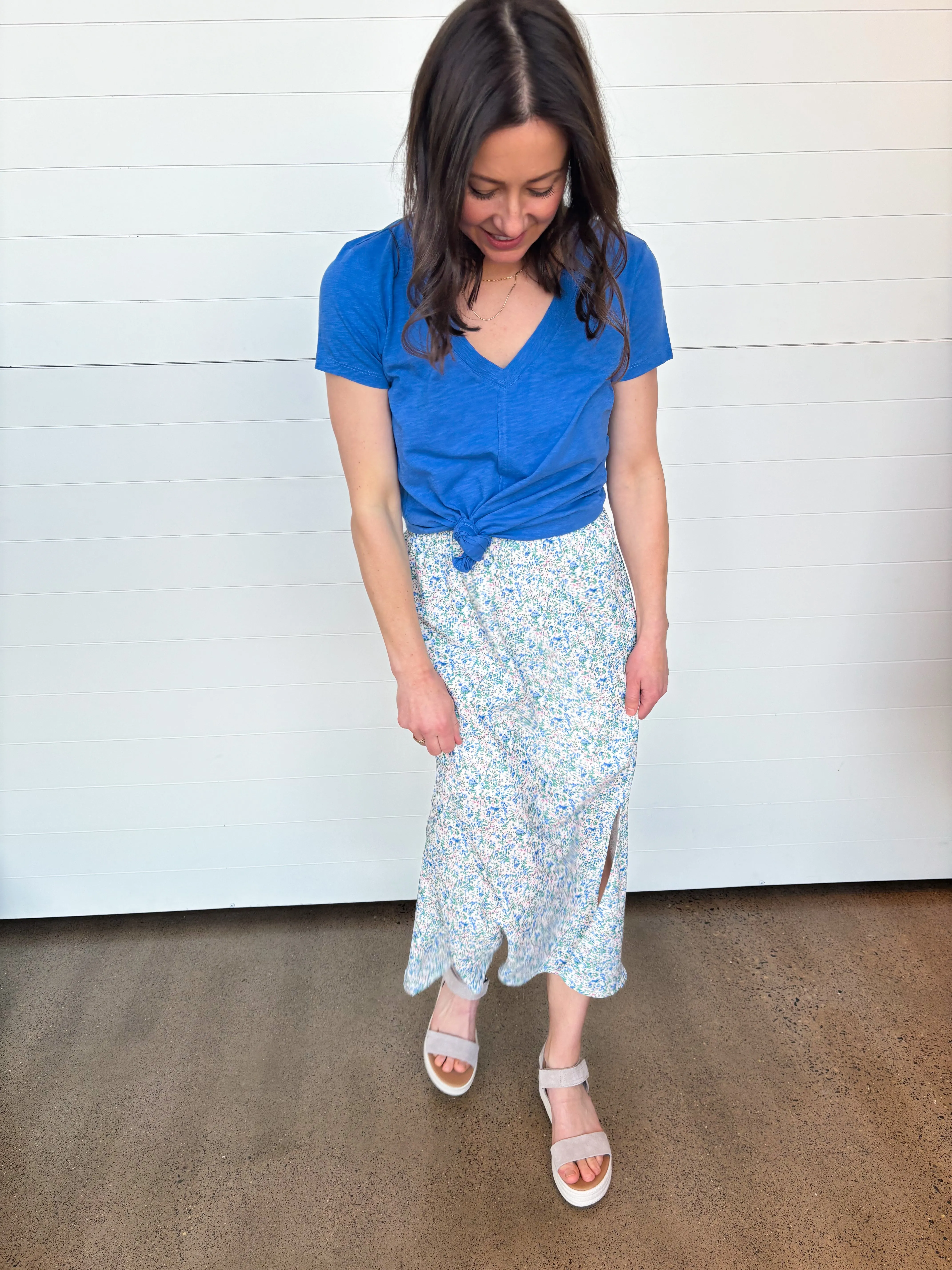 The Gracie Floral Midi Skirt