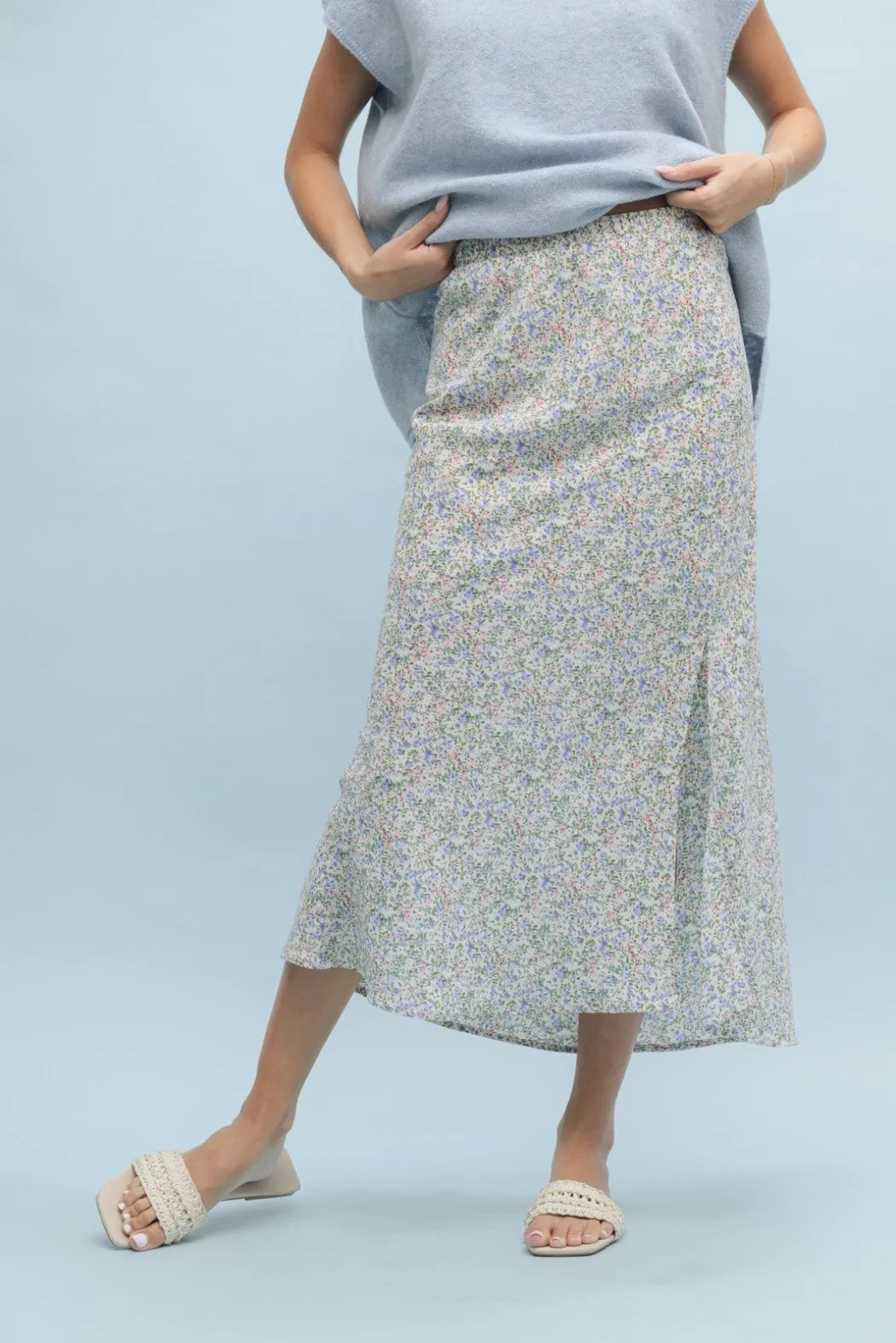 The Gracie Floral Midi Skirt