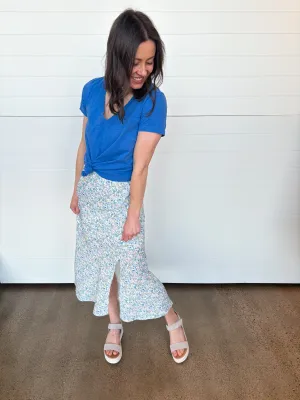 The Gracie Floral Midi Skirt